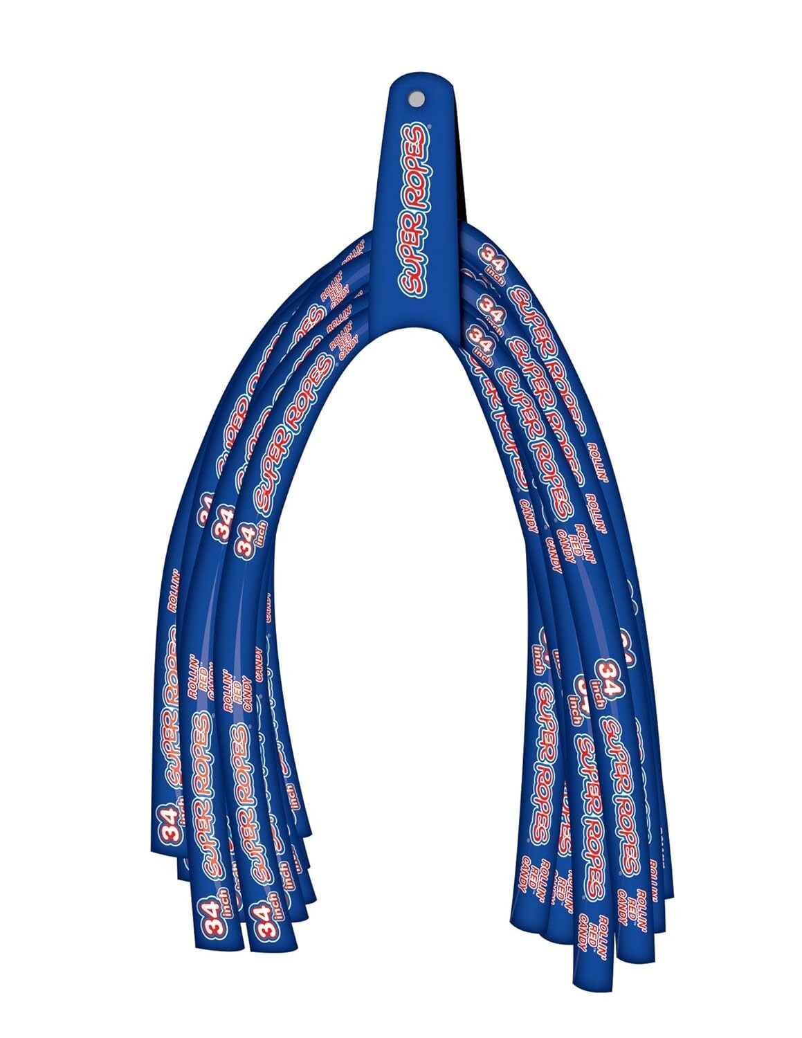 Classic Red Licorice Super Ropes, 34" Individually Wrapped Candy - 60 Pack