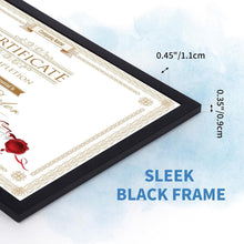 Load image into Gallery viewer, Bulk Set of 18 Black 8.5x11 Frames - Perfect for Photos, Awards, and Documents