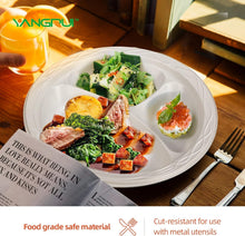 Load image into Gallery viewer, Heavy-Duty 3 Compartment Dinner Plates, 9 Inch, Reusable &amp; Eco-Friendly 150 Pack