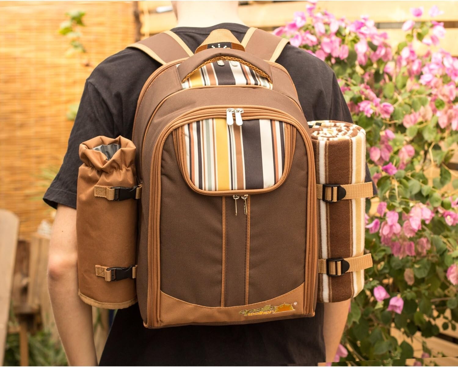 All-in-One Picnic Backpack with Waterproof Blanket & Essential Dining Set