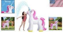 Load image into Gallery viewer, Fun &amp; Easy 63" Pink Unicorn Inflatable Sprinkler - Perfect for Summer Play