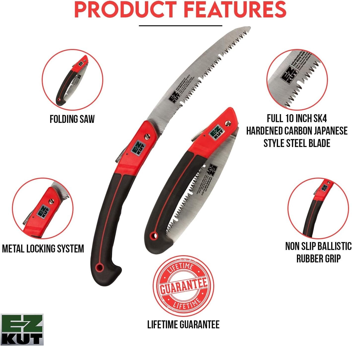 Wow Folding Pruning Saw 10 Inch - Ergonomic Tree Trimmer for Outdoor Adventures