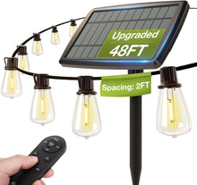 Load image into Gallery viewer, All-Weather Solar String Lights - 24 Shatterproof LED Bulbs Perfect for Patios