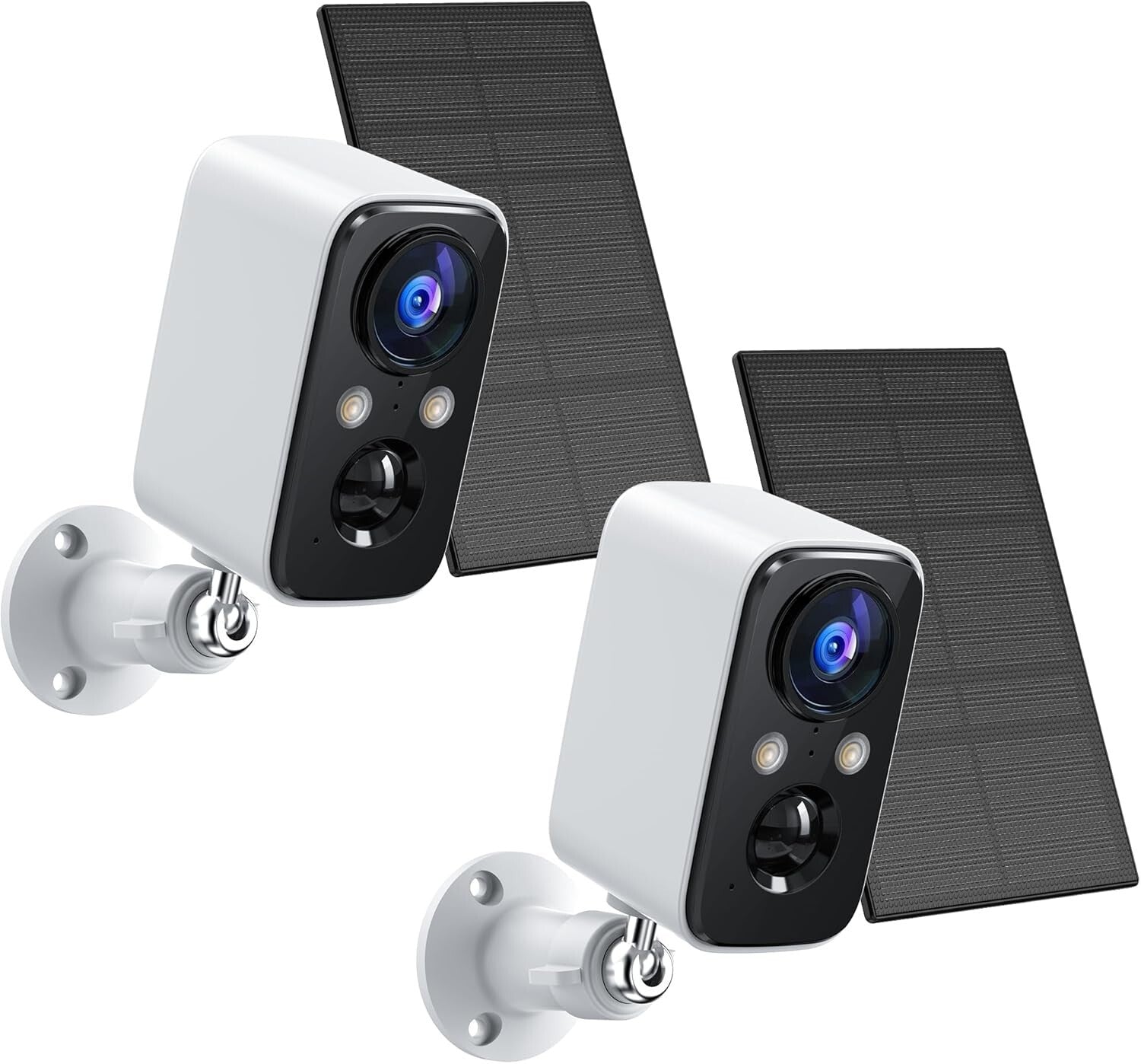 Advanced Wireless Security Camera Set with Color Night Vision & Alarms - 2Packs