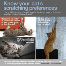 Load image into Gallery viewer, 3-Sided Vertical Cat Scratching Post - Eco-Friendly Cardboard Lounge (18"/24")