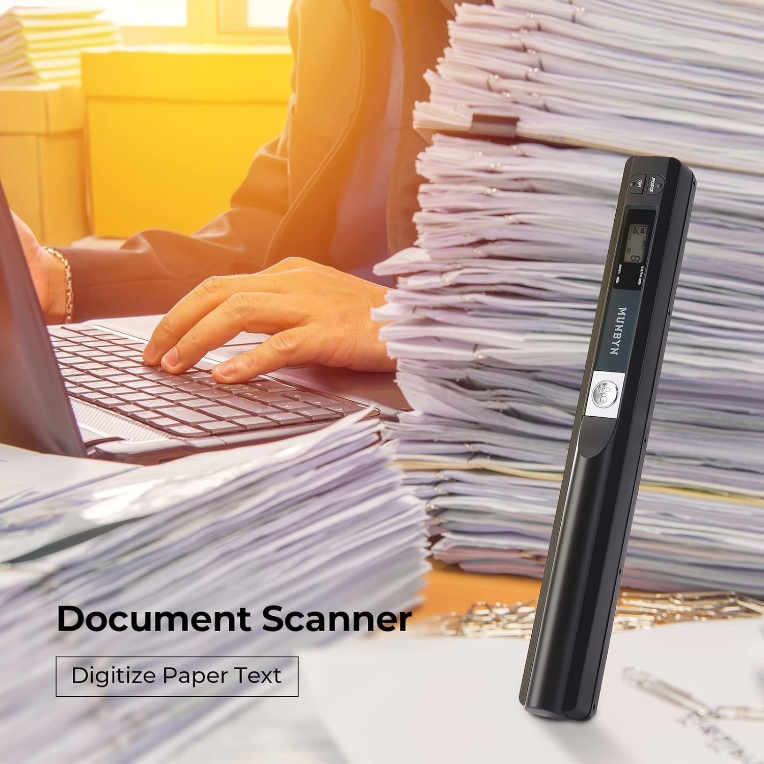 Compact 900 DPI Wand Scanner with USB Connection - Ideal for Easy Digitalization