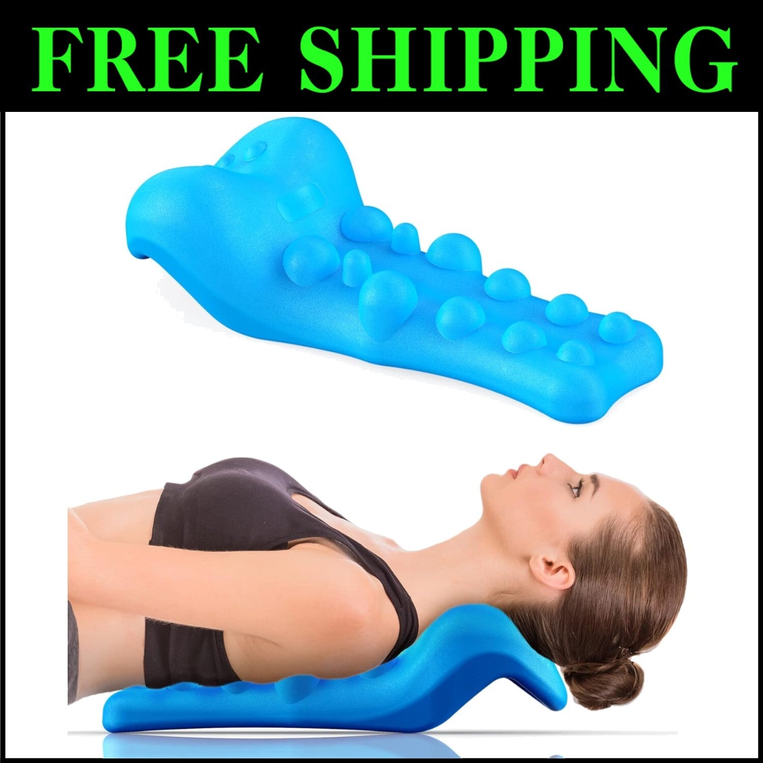 C-Shape Neck and Shoulder Relaxer with Massage Point - Relax Anytime, Anywhere