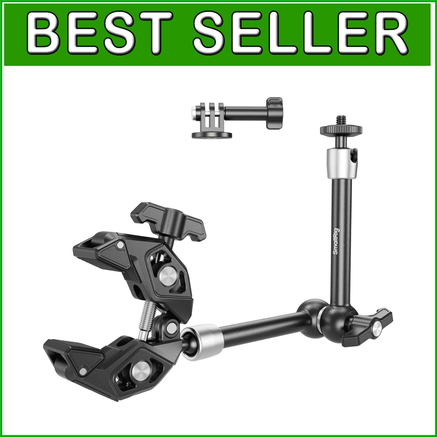 Adjustable Magic Arm Clamp with Super Clamp for Cameras and Lights, 1.5kg Limit