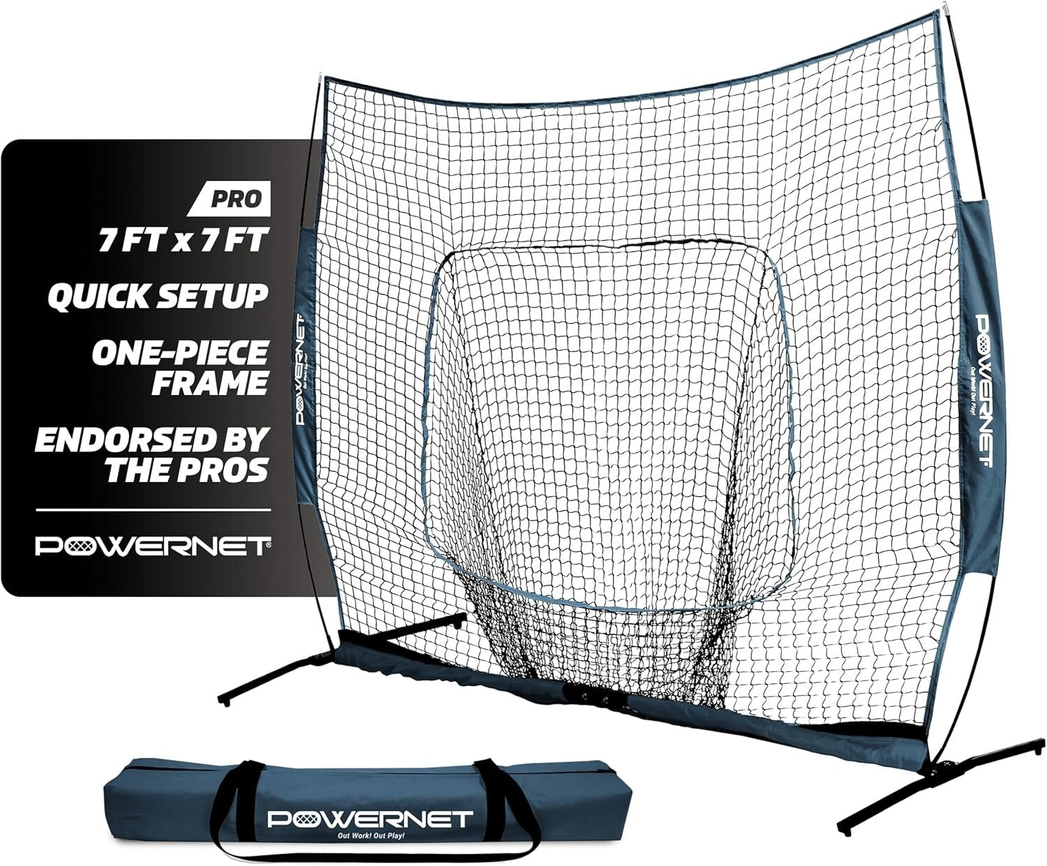 Professional-Grade 7x7 Baseball & Softball Net - Collapsible & Stable Design