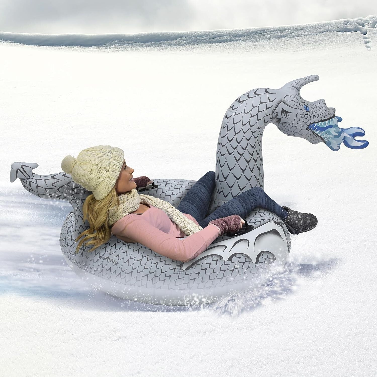 Ice Dragon and More! Vibrant Inflatable Sleds for Thrilling Winter Adventures