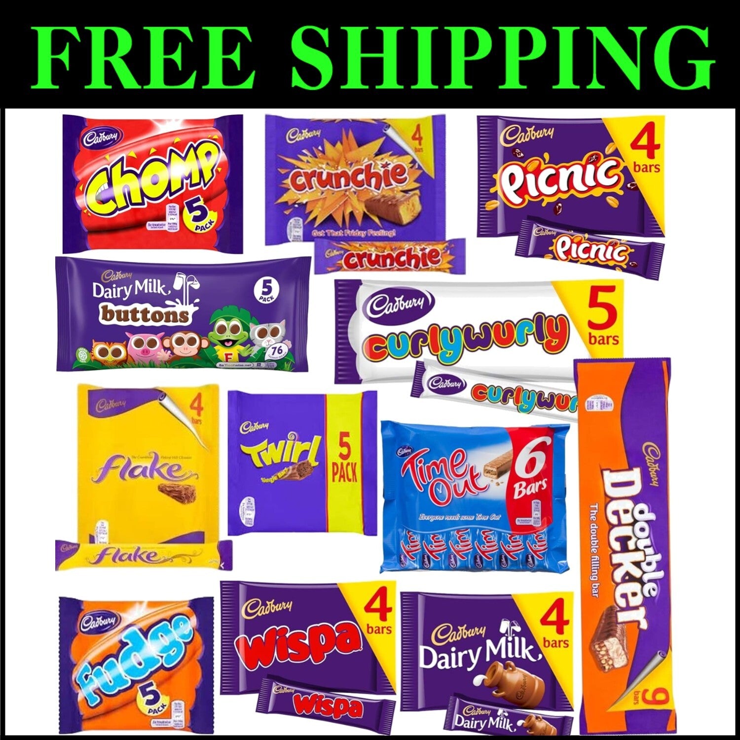 Indulgent Cadbury Chocolate Gift Box - 60 Bars for Birthdays & Celebrations