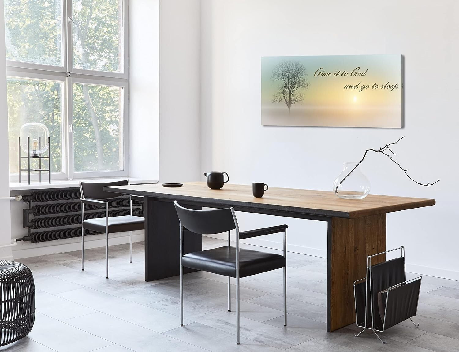 Elegant 48x24 'Give It To God' Canvas - Eco-Friendly Bedroom & Bath Art