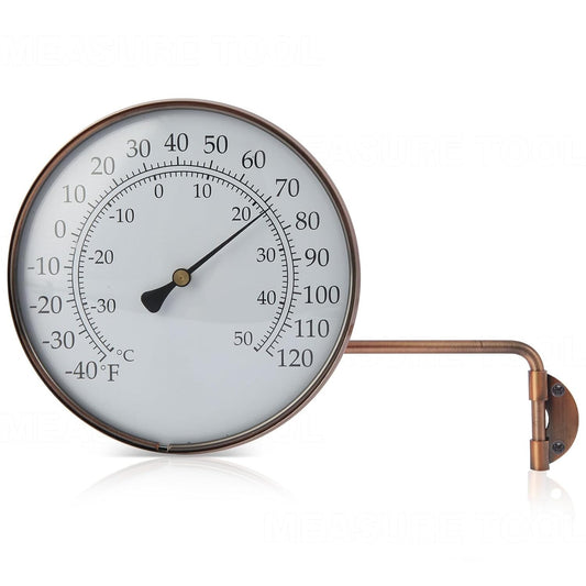 Weather-Resistant 6-Inch Brass Thermometer with Swivel Bracket for Easy Reading