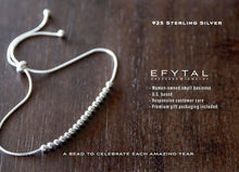Load image into Gallery viewer, Adjustable Sterling Silver Charm Bracelet - Meaningful Gift for 18th Birthdays