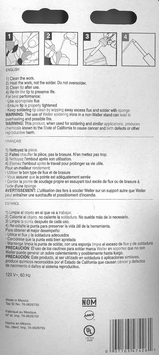 Farenheit Heavy Duty 100 Watt Soldering Iron with CT6F7 Tip - 700°F Efficiency