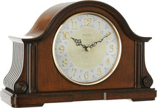 Load image into Gallery viewer, Timeless Chadbourne Analog Clock – Old World Walnut Finish, Tabletop Design