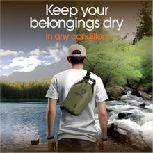 Load image into Gallery viewer, Lightweight Orange 55L Waterproof Backpack Sack with Phone Case for Kayaking