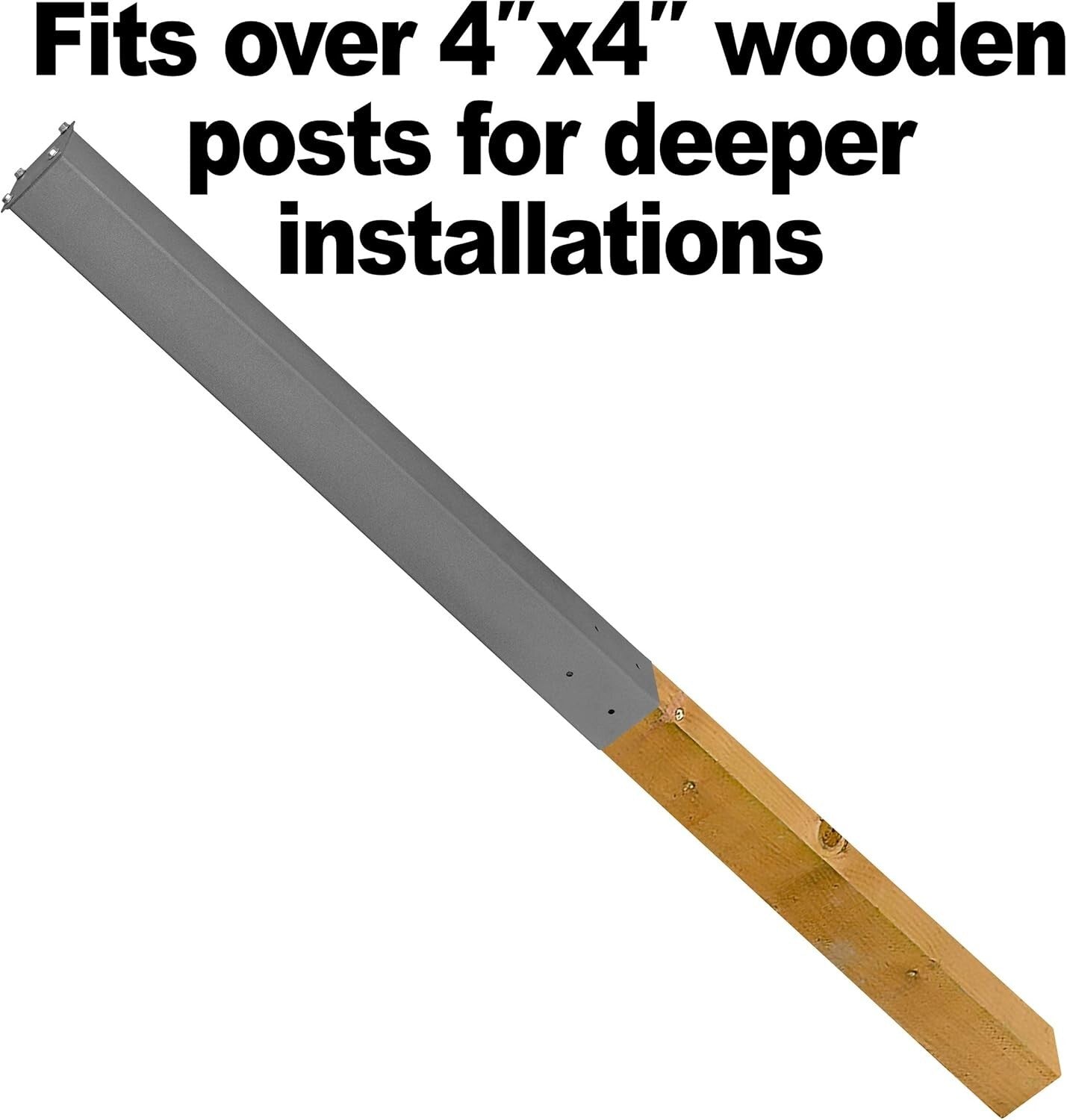 Granite 43" In-Ground Steel Mailbox Post with Installation Hardware Included