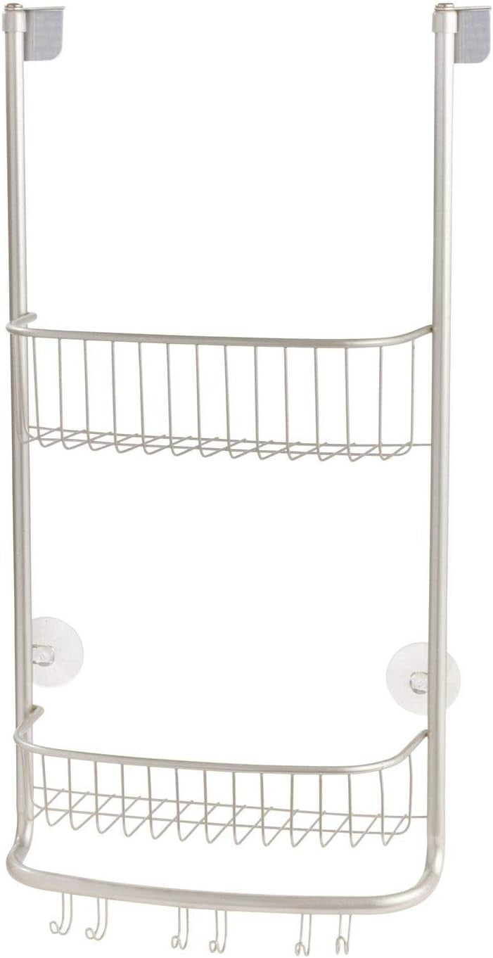 Sleek Portable Shower Caddy - Rust-Resistant with Strong Suction Cups and Hooks