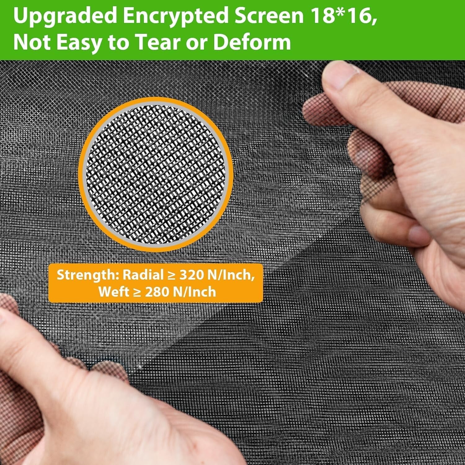 Black Replacement Window Screen Roll 48in x 100ft - Breathable & Easy to Install