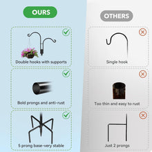 Load image into Gallery viewer, Multi-Purpose Shepherds Hooks for Garden: Hummingbird Feeders, Lanterns &amp; More