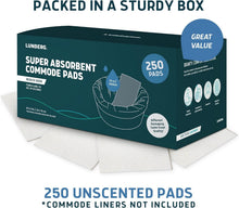Load image into Gallery viewer, Reliable 250 Count Commode Pads - Gel Technology for Ultimate Cleanliness
