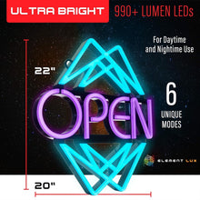 Load image into Gallery viewer, Eye-Catching Wall Mount LED Open Sign - 49 Colors, Bright Visibility Day &amp; Night