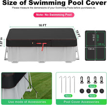 Load image into Gallery viewer, 10x16' Rectangular Solar Cover - Versatile &amp; Energy Saving Pool Protection