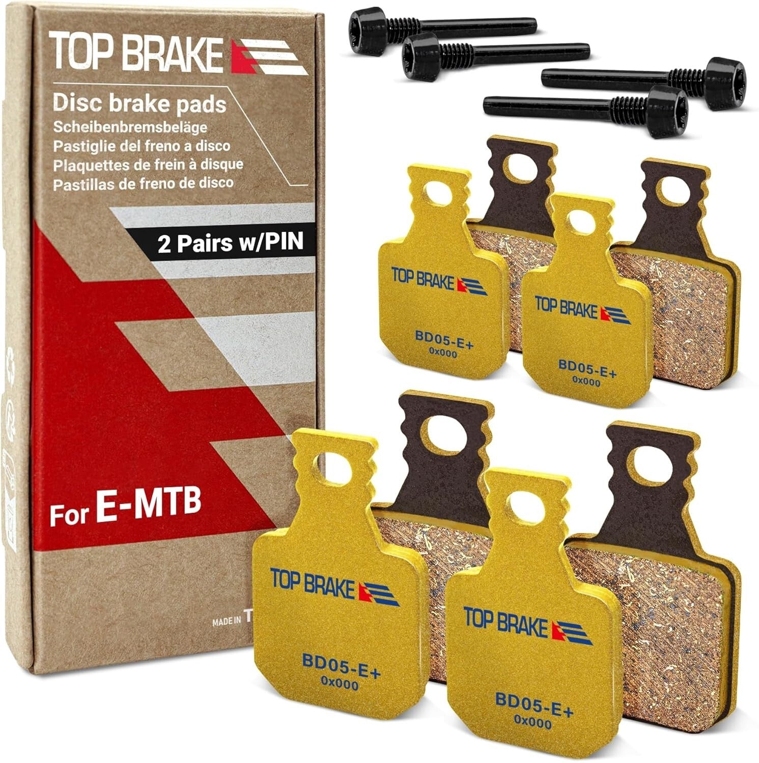 Durable Heat-Resistant Disc Brake Pads for Mountain Bikes - 8 Pieces Set