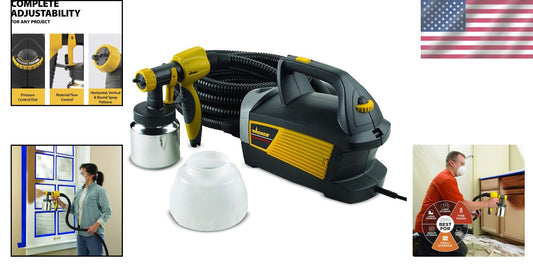 Professional HVLP Paint Sprayer - 5A Power & Fine Finish Control with 3 Patterns