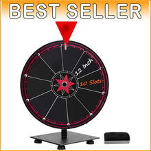Load image into Gallery viewer, Heavy-Duty Prize Wheel for Events - 12" Spinner with Dry Erase Functionality