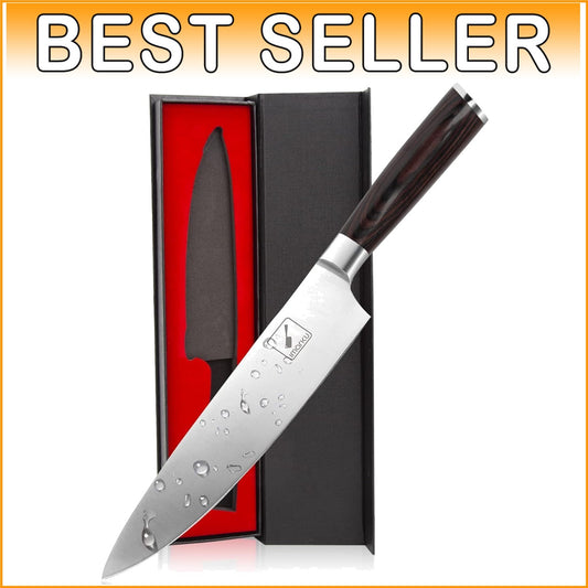 8-Inch Japanese Chef Knife with Ergonomic Pakka Handle - Premium Gift Box Ready