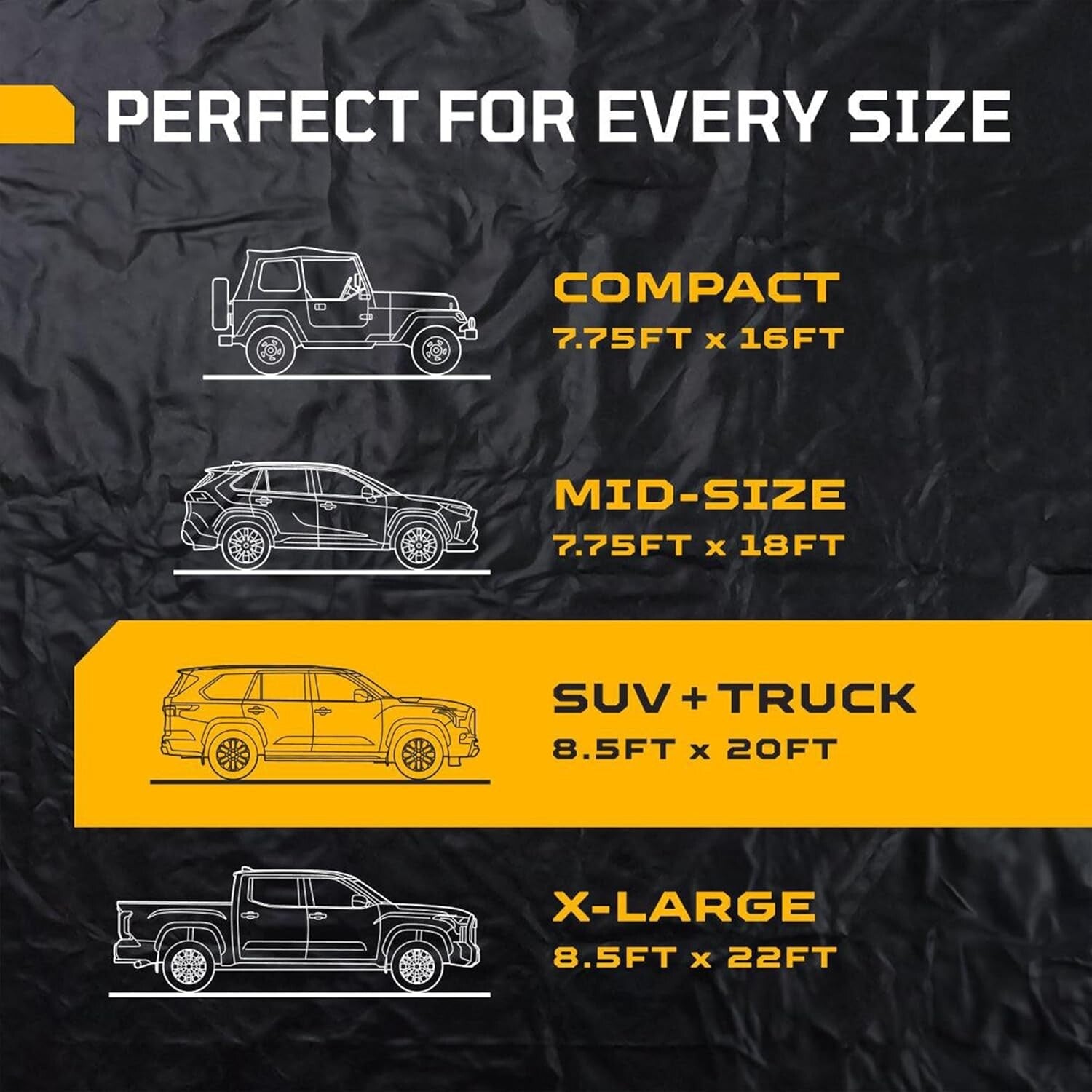 Durable Garage Containment Mat for SUVs & Trucks - 8'6" x 20" Easy to Clean