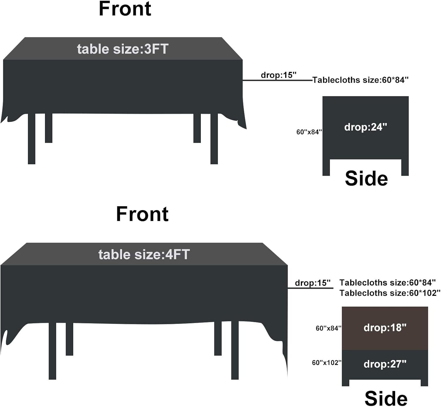 Elegant 60x120 Inch Washable Ivory Polyester Tablecloth - 12 Pack for Events
