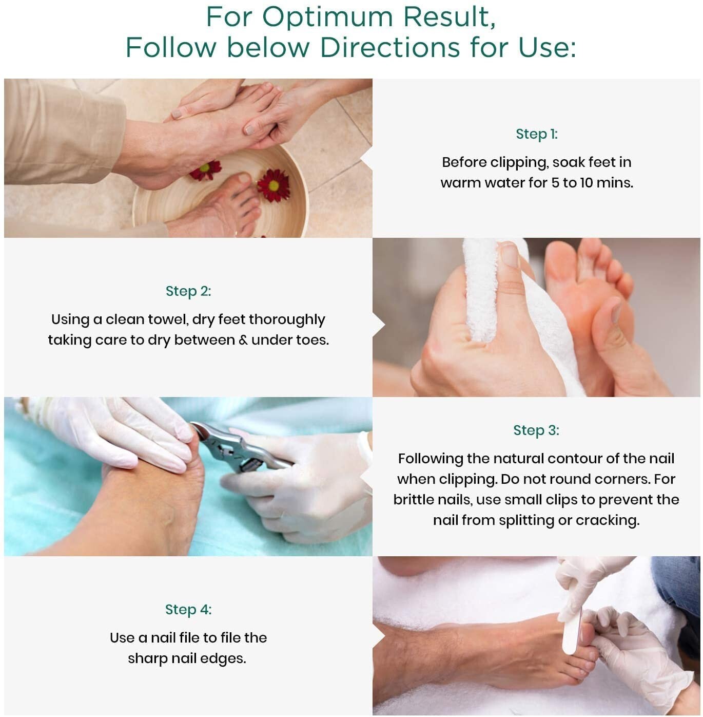 Double Action German-Forged Toenail Clippers - Podiatrist-Approved 6 inch Tool