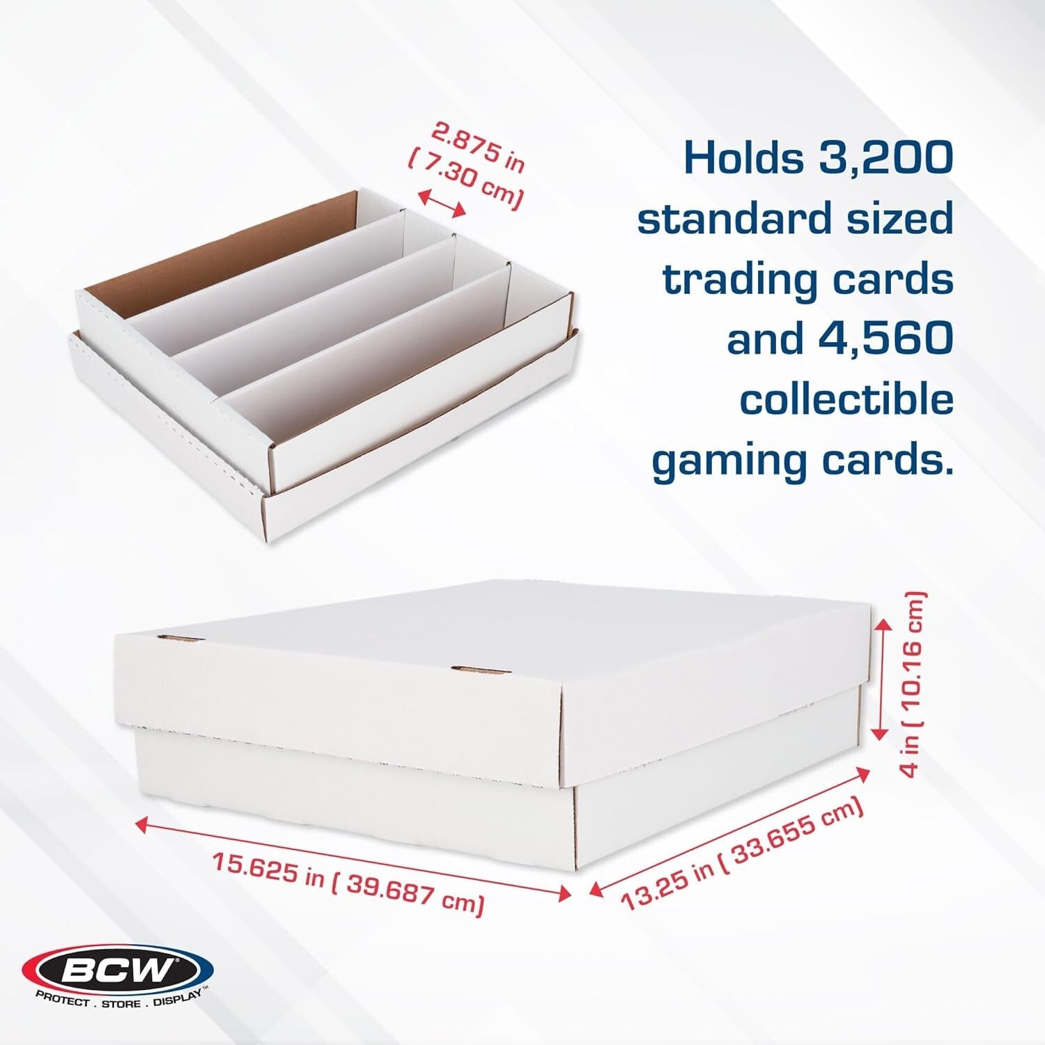 Premium Card Collection Storage Box - 3 Pack for 3,200 Standard Trading Cards