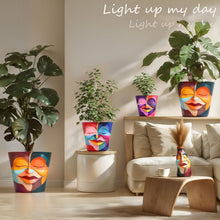 Load image into Gallery viewer, Unique 10 Inch Hand-Painted Head Planter Pot with Drainage for Indoor Plants