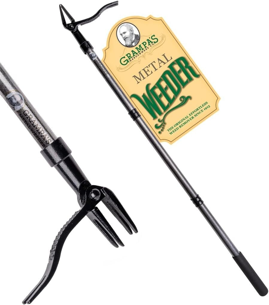 Durable Steel Long Handle Weeder - 4-Claw Design for Effortless Root Removal