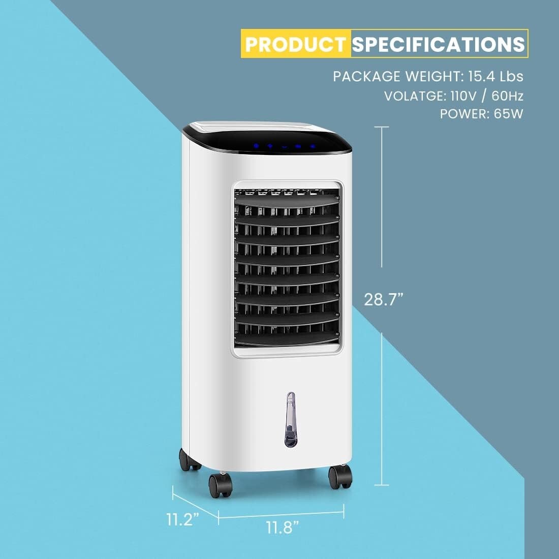 Advanced Evaporative Air Cooler - 110V, 4 Ice Boxes & Timer Function for Comfort