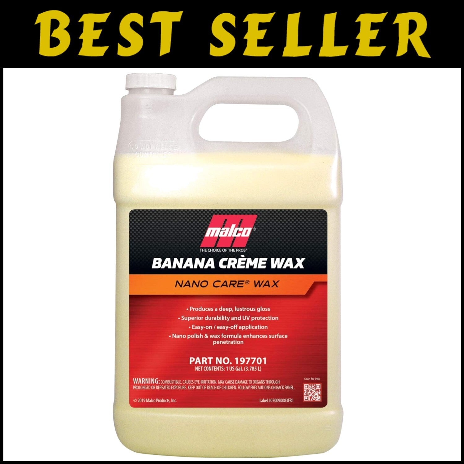 Nano Care Banana Creme Wax - Deep Gloss & UV Protection for Automotive & Marine