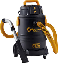 Load image into Gallery viewer, Multi-Use 8 Gallon HEPA Wet/Dry Vac with 10ft Hose - Professional Cleaning