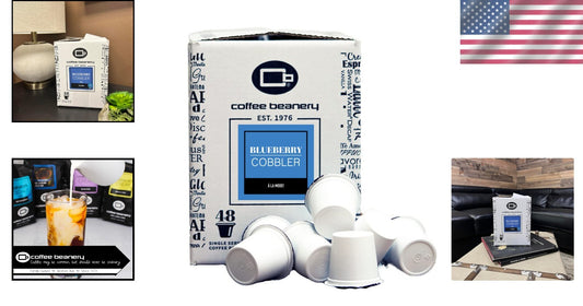 48 Gourmet Blueberry Cobbler Coffee Pods - Indulgent Flavor, Small-Batch Roasted