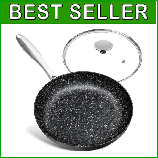 Effortless Cooking with 10-Inch Nonstick Frying Pan and Vented Lid - PFOA Free