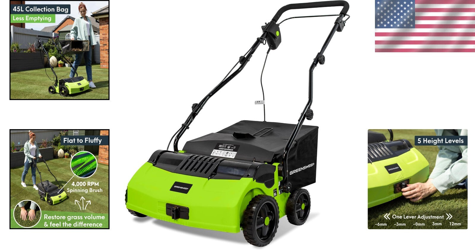 Lightweight Vacuum Cleaner for Artificial Grass – Foldable with 45L Capacity
