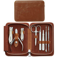 Load image into Gallery viewer, Ergonomic 8-Piece Manicure Kit for Men with Travel Case - Ultimate Grooming Gift