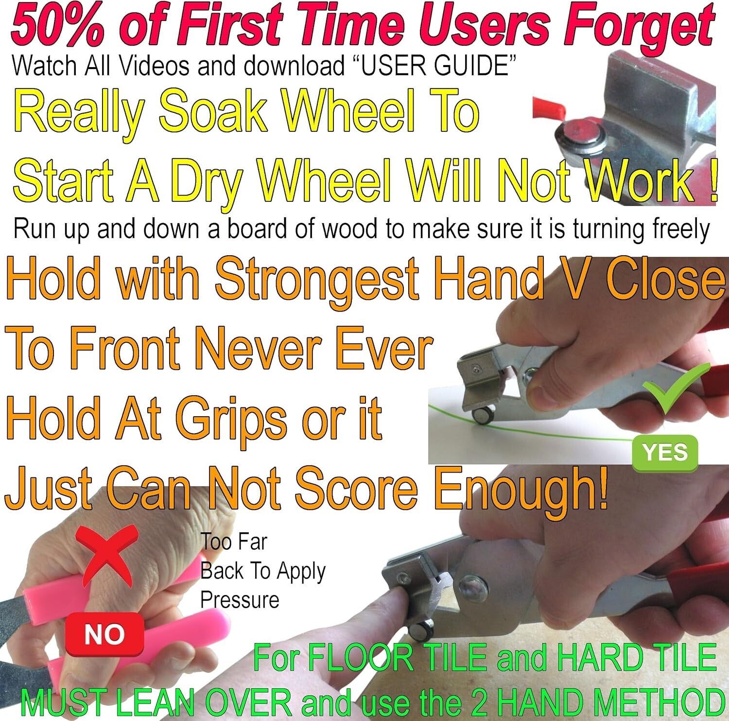 Durable Spring Steel Tile Cutter Kit for Ceramic & Glass - User-Friendly Design