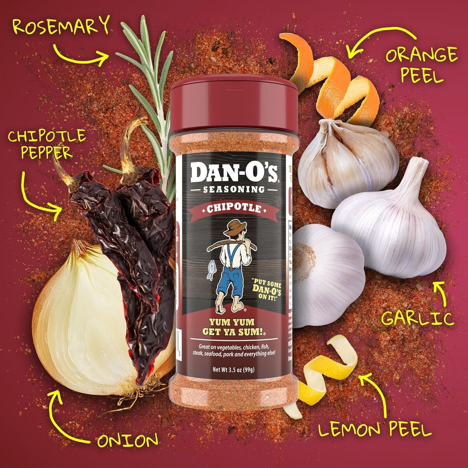 Dan-O's 6-Bottle Seasoning Pantry Pack - Bold All-Purpose Flavors for Every Dish