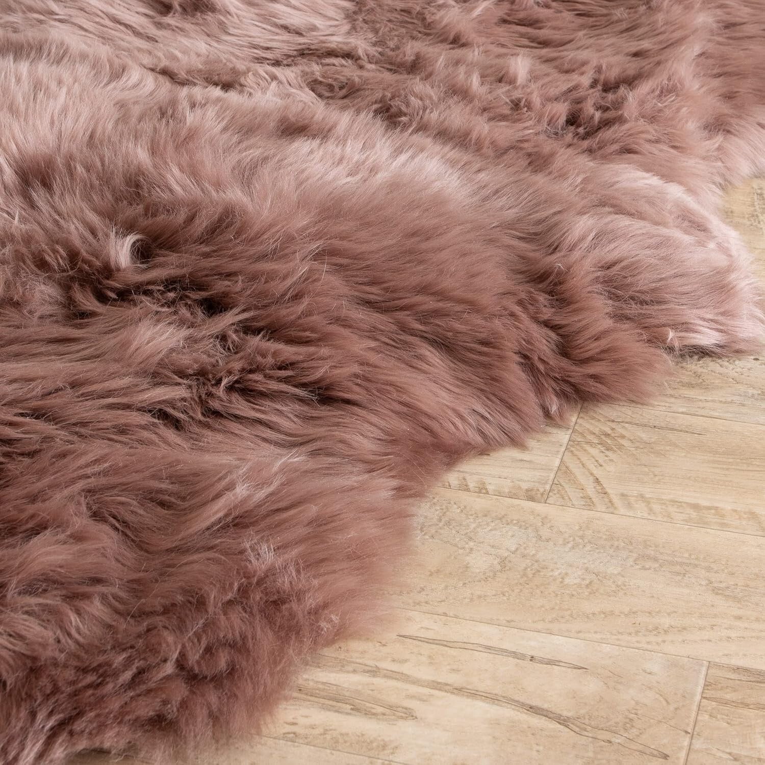 Luxurious 2' x 6' Genuine Sheepskin Rug - Soft & Natural Tan Area Decor