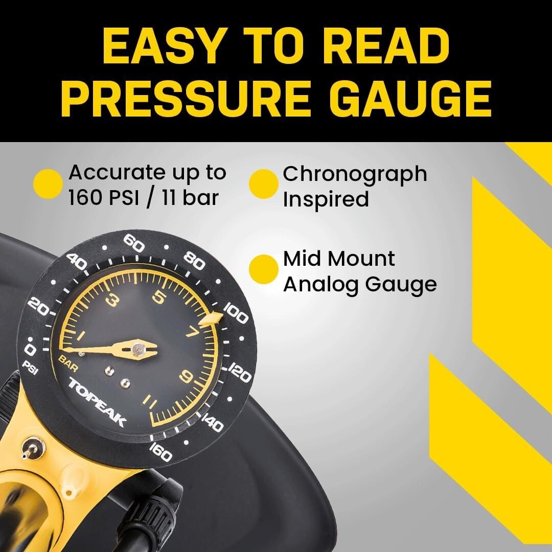 Durable JoeBlow Bike Pump - Ergonomic Floor Pump for Accurate Inflation