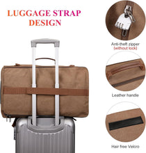 Load image into Gallery viewer, Convertible Canvas Travel Backpack with Leather Accents - 22" Stylish Design